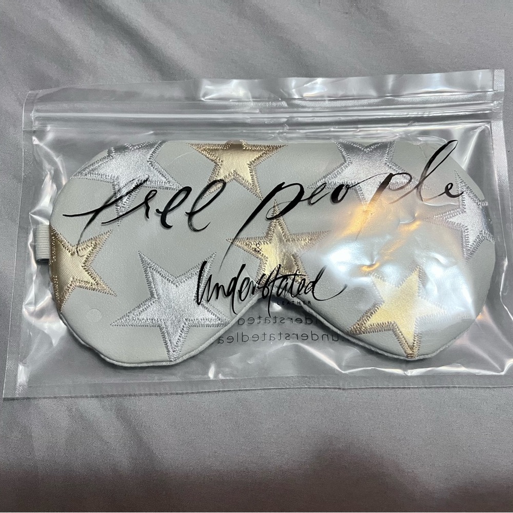 Brand New Free People Silver and Gold Star Cooling Eye Mask